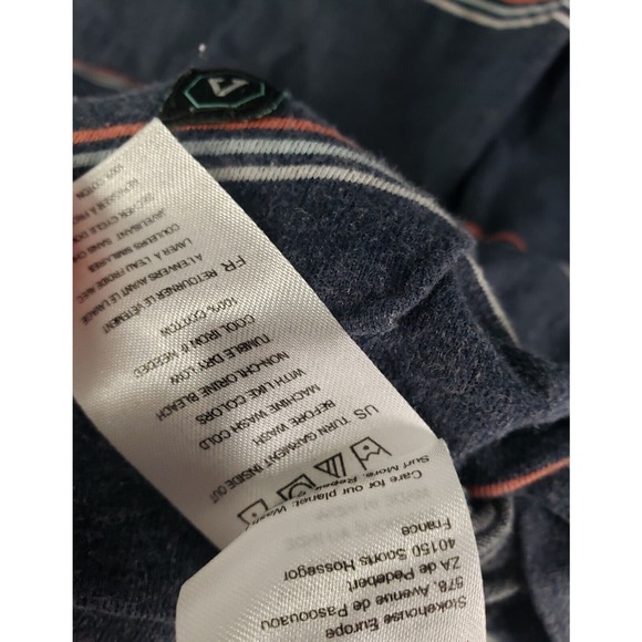 Vissla Decker Washed Hoodie Mens Medium Blue‎ Multi Color Striped Street Fashion - Picture 9 of 14